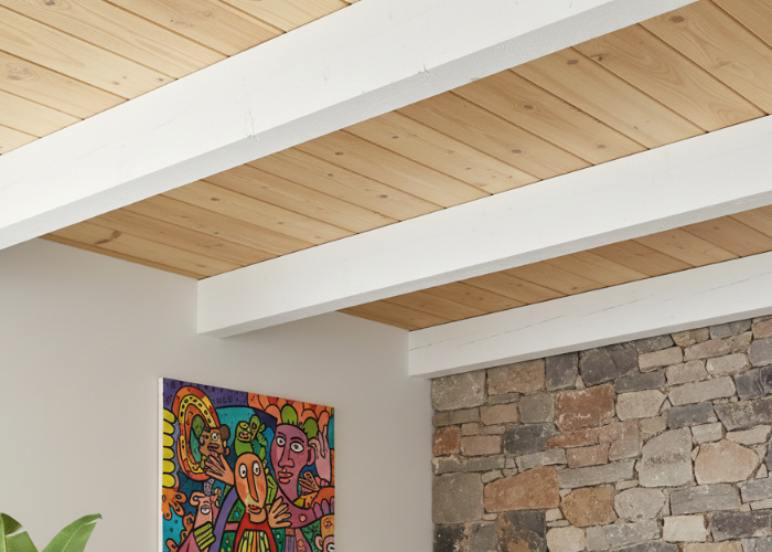 Parquet massif Chêne Campagne - 21 x 140 mm en brut - double face - pour mezzanine