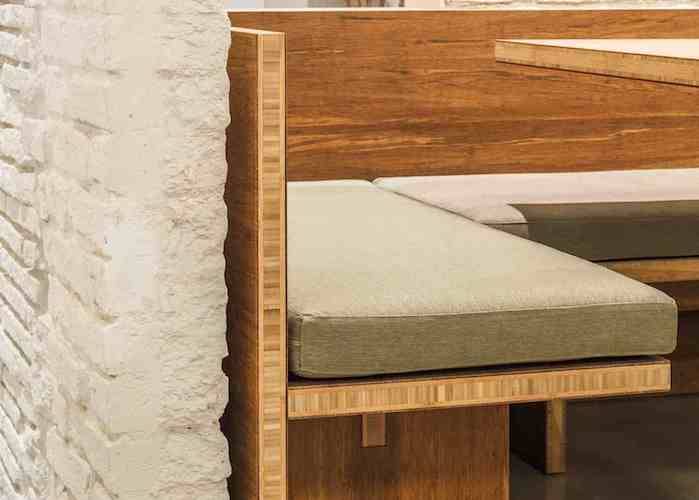 Panneau massif Bambou - 38 x 1220 x 2440 mm - density - caramel