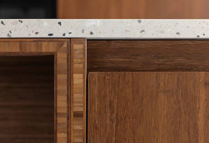 Panneau massif Bambou - 38 x 1220 x 2440 mm - density - caramel