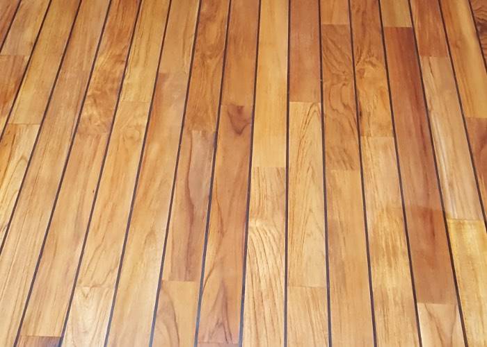 Parquet Pont de Bateau Teck - 12 x 90 mm - brut - à jointer - PRIX BOTTE