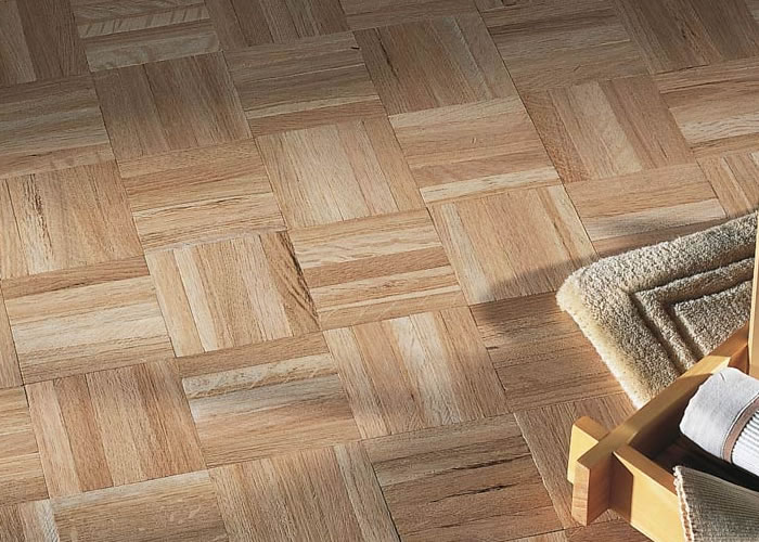 Parquet industriel Chêne Premier - 8 x 144 x 144 mm - motif à damier