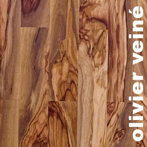 Parquet massif planchette Olivier Semi Veine - 14 x 70 mm - brut