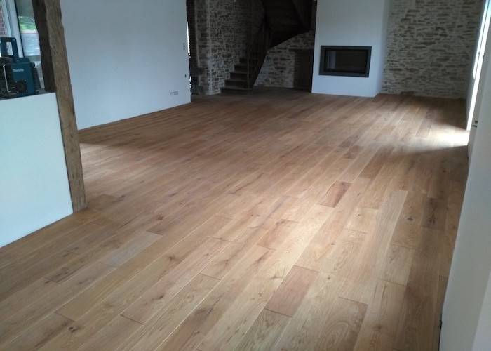 Parquet massif Chêne Campagne Fermette - 14 x 120 mm - huilé incolore - PAS CHER