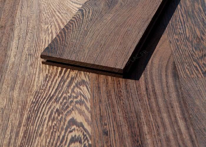 Parquet massif Wengé - 14 x 90 mm - brut