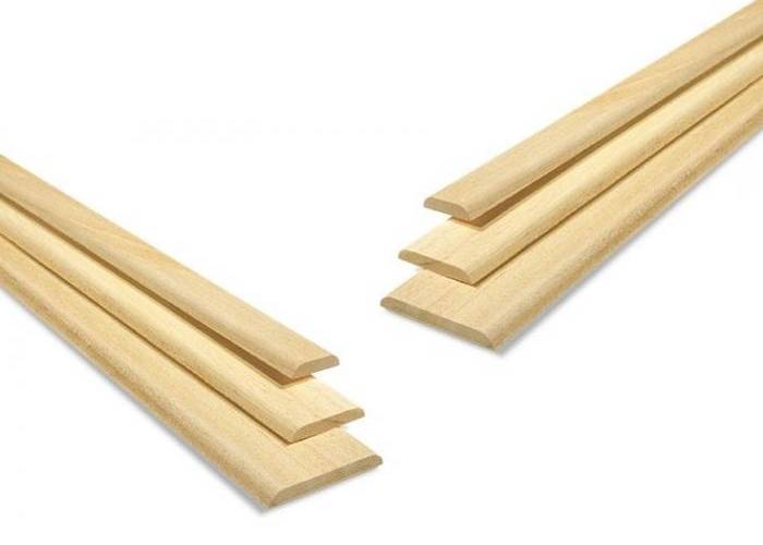 Champlat en Chêne - 5 x 30 mm - bord rond - brut