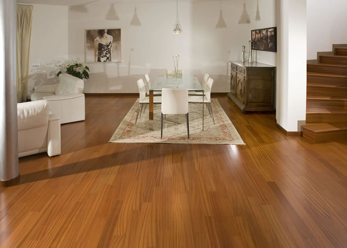 Parquet massif Doussié - 14 x 90 mm en huilé