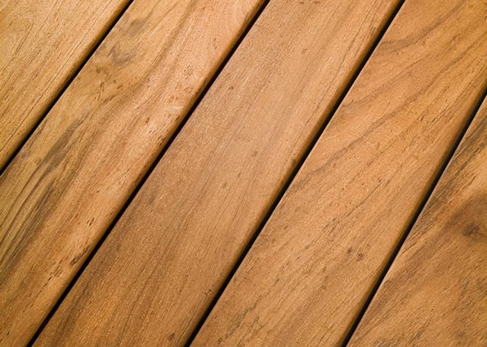 Parquet contrecollé Teck Asie - 15 x 190 mm - huilé - brossé