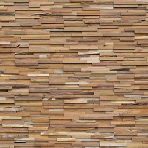 Panneaux muraux en planches recyclées e structurées