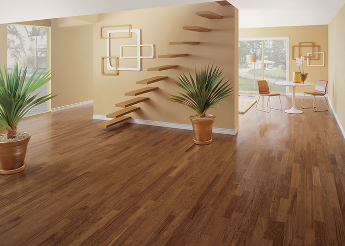 Parquet massif Sucupira - 14 x 100 mm - verni satiné