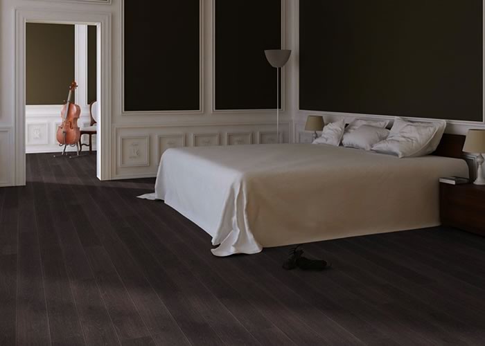 Parquet contrecollé Wengé Velvet - 14 x 120 mm - brossé - verni mat - PROMO