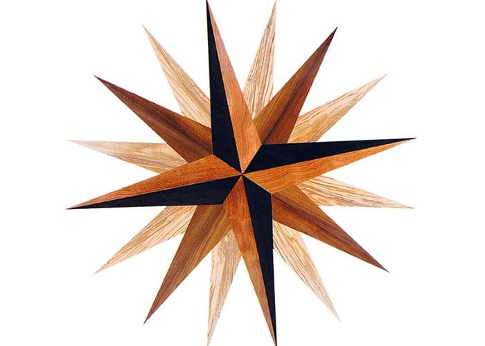 Rosace centre de piece en marqueterie Traviata 14 x 1000 mm