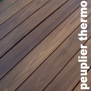 Parquets en bois rétifiés en Peuplier Thermotraite