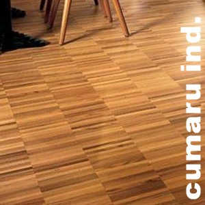 Parquet industriel Cumaru - 14 x 14 x 250 mm - motif sur chants