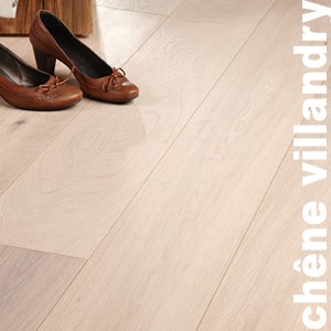 Parquet Contrecollé Chêne Campagne - 15 x 189 x 1860 mm - Huilé blanc