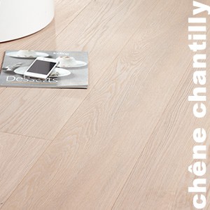 Parquet Contrecollé Chêne Premium - 15 x 189 x 1860 mm - Huilé Blanc