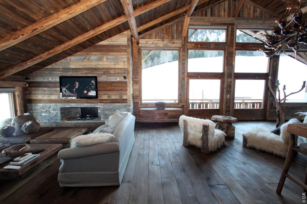parquet chamonix, chalet chantier