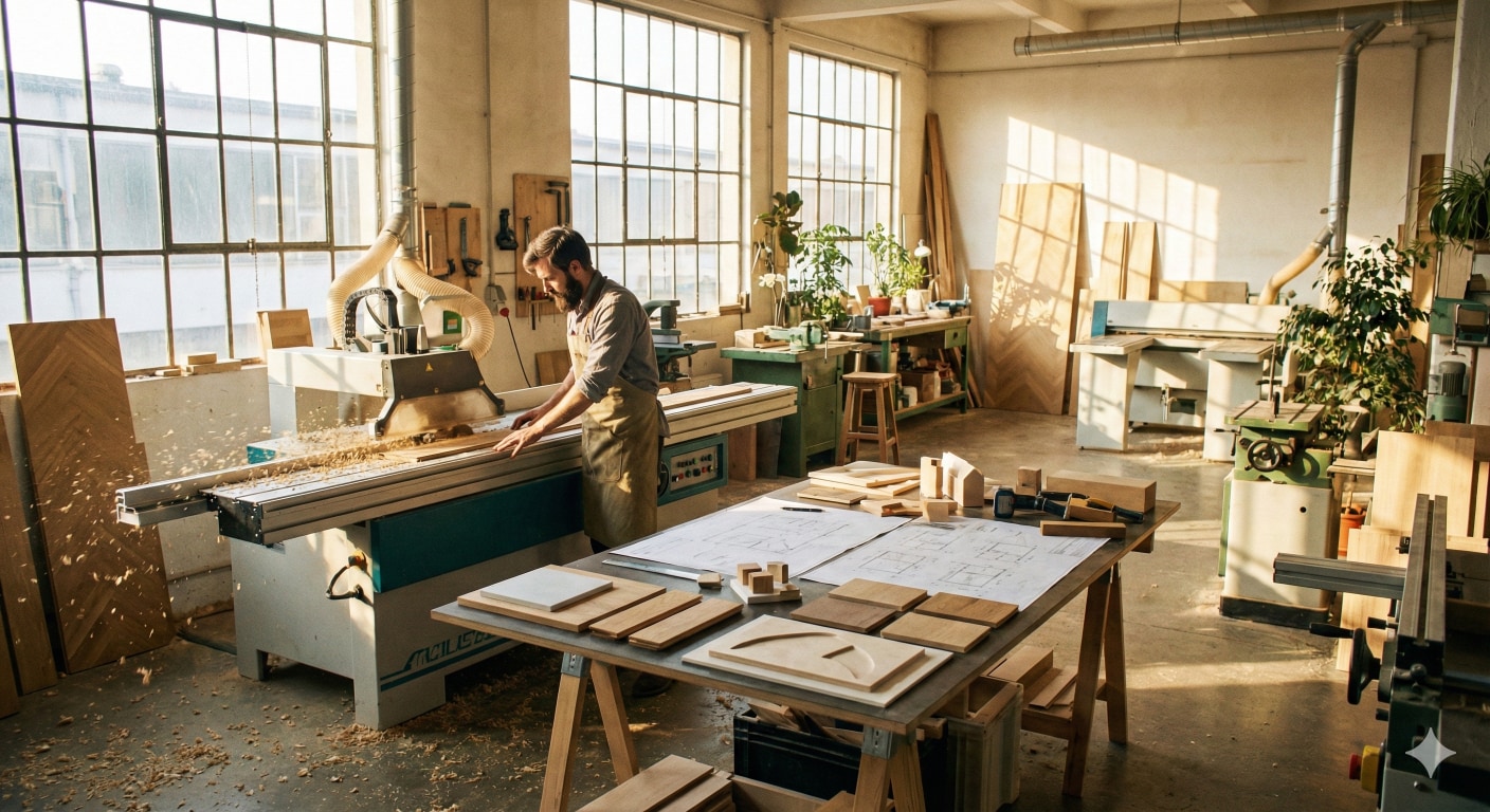 création de parquet en atelier
