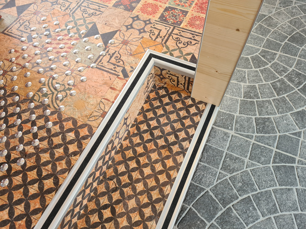 Panneau OSB decoratif revetement sol