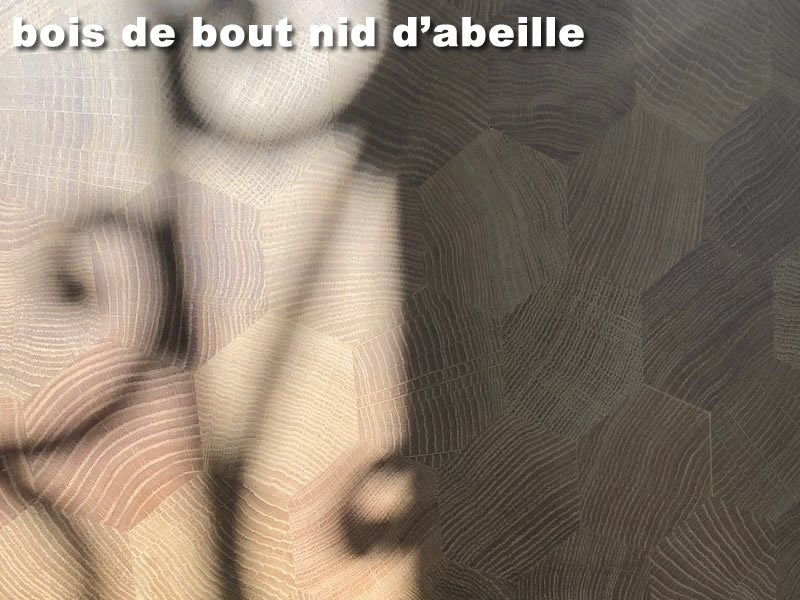 Parquet bois de bout motif nid d'abeille, fabrication sur commande Floorz