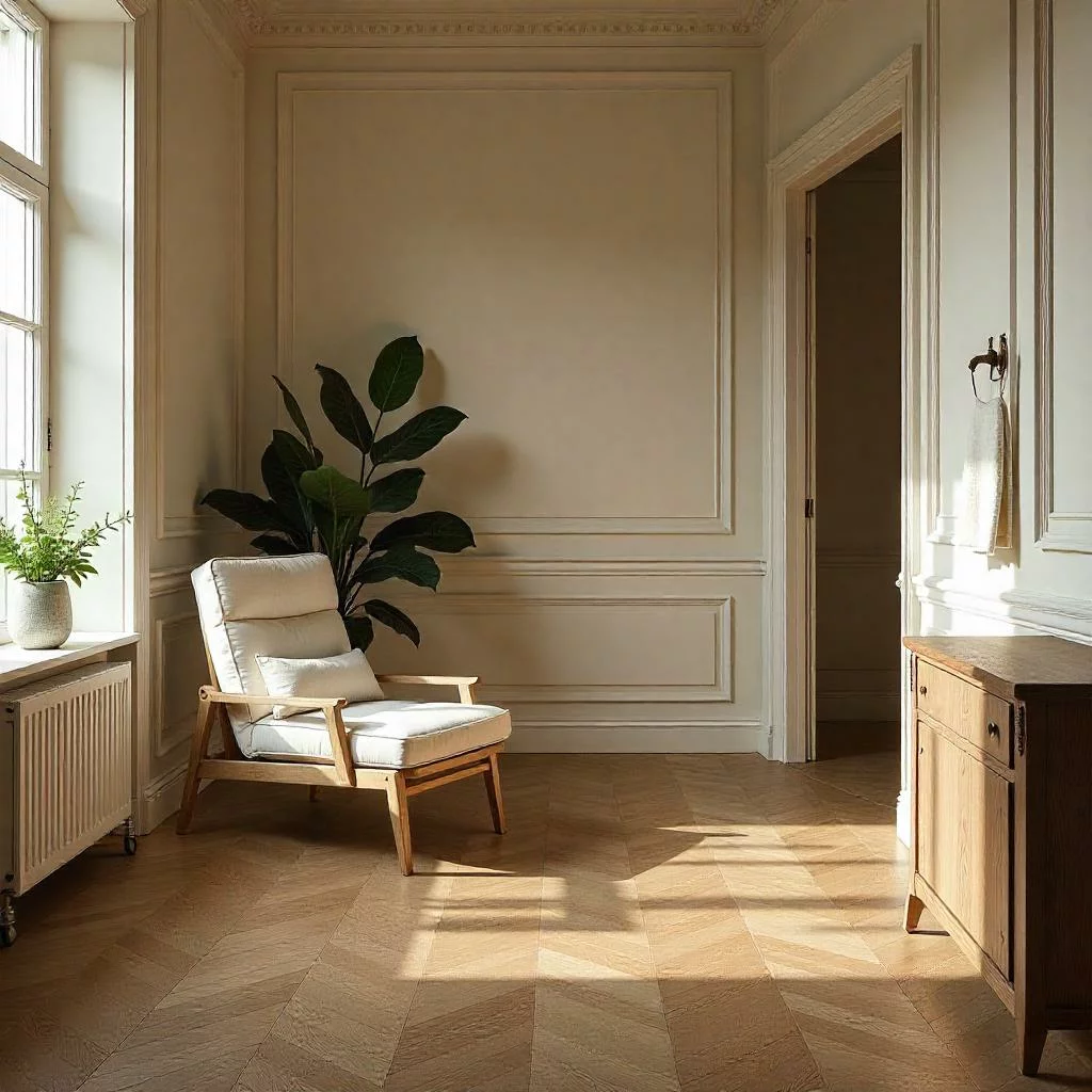 Loft amenage avec parquet massif, exemple de renovation valorisante
