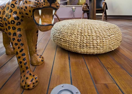 Parquet teck contrecollé, essence exotique à teinte chaude évolutive