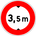 Panneau B12 hauteur limitée passage bas interdit camion livraison parquet