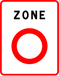 Panneau B56 zone à trafic limité ZTL centre-ville livraison parquet accès réglementé