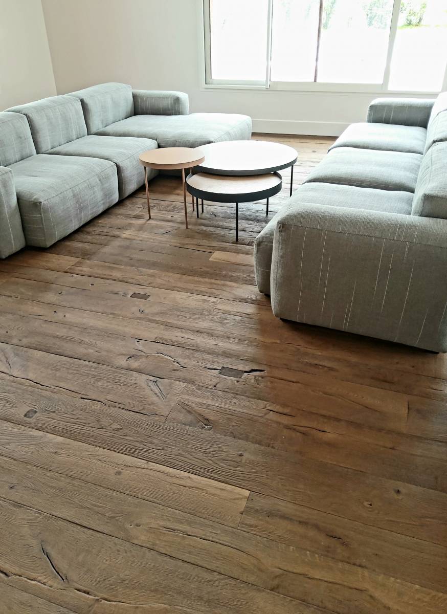 parquet chêne massif Arbony vieilli à l’ancienne patine naturelle sans pigments