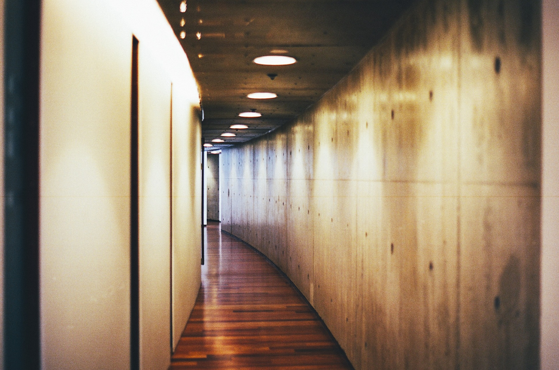 Entrée décorée avec parquet à motifs — couloir chaleureux et lumineux