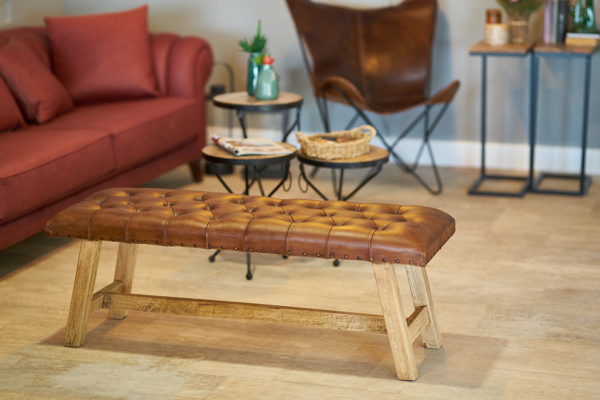 Parquet Chêne Nature — salon style industriel — ambiance bois brut