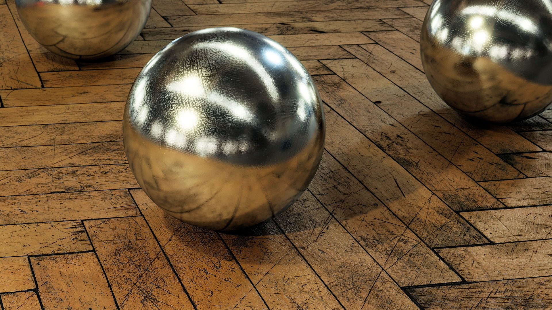 Parquet ancien style vintage — salon chaleureux — lames larges en Chêne