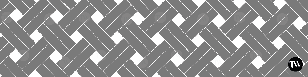 Parquet mosaïque motif tresse double avec cabochon central — marqueterie sol