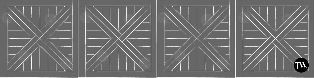 Panneau de parquet motif Bruges — entrelacs flamands, sur mesure chêne