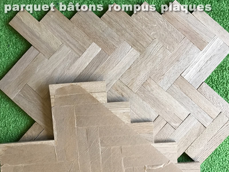 parquet mosaique en batons rompus chene