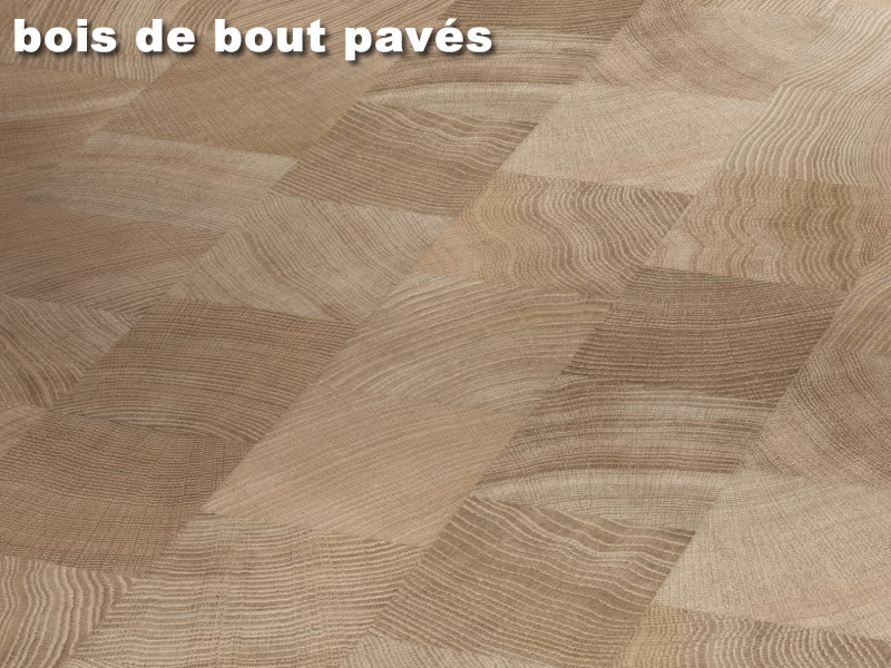 Bois de bout pavé chêne massif