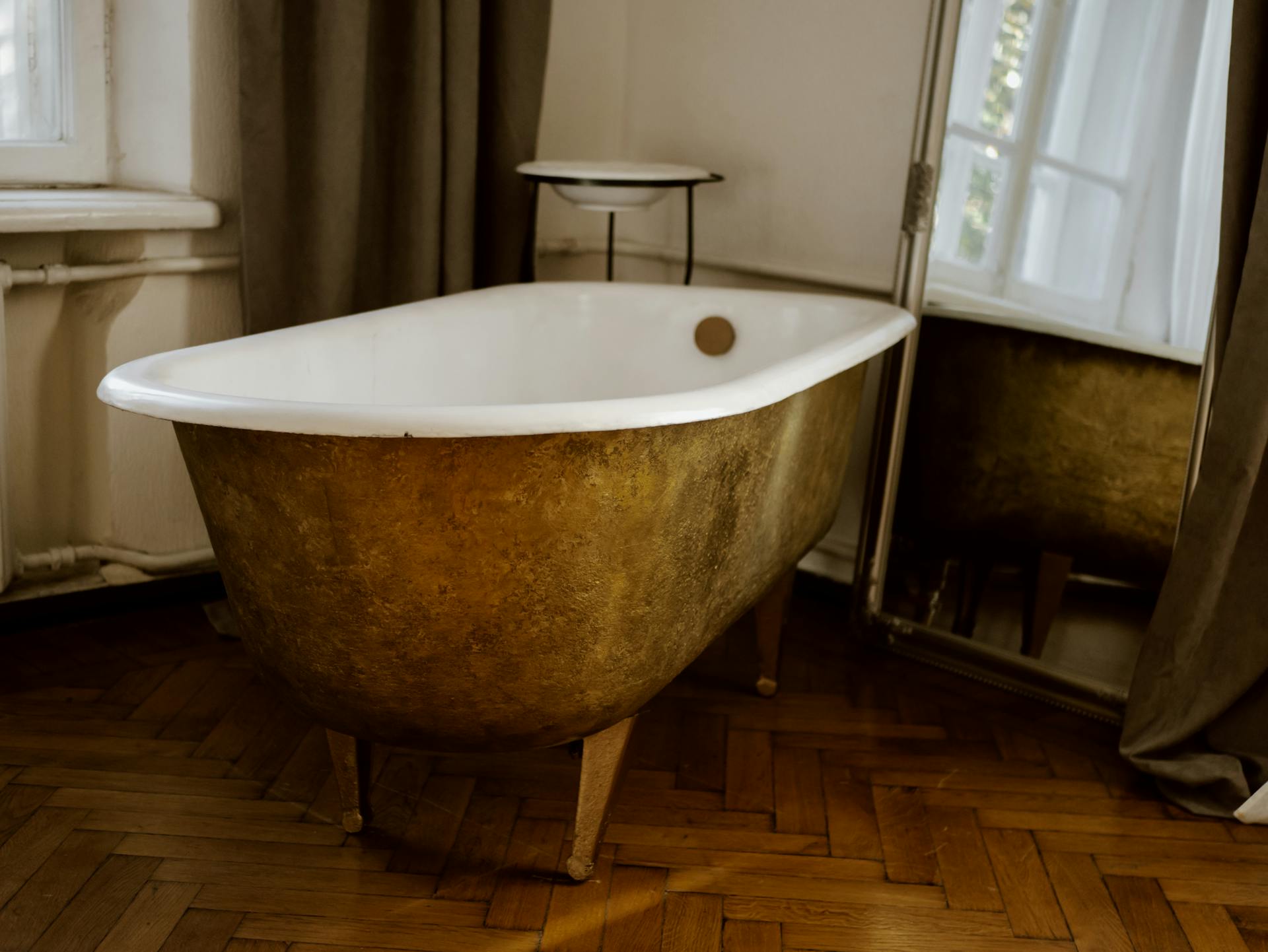 parquet stratifié dans une salle de bain