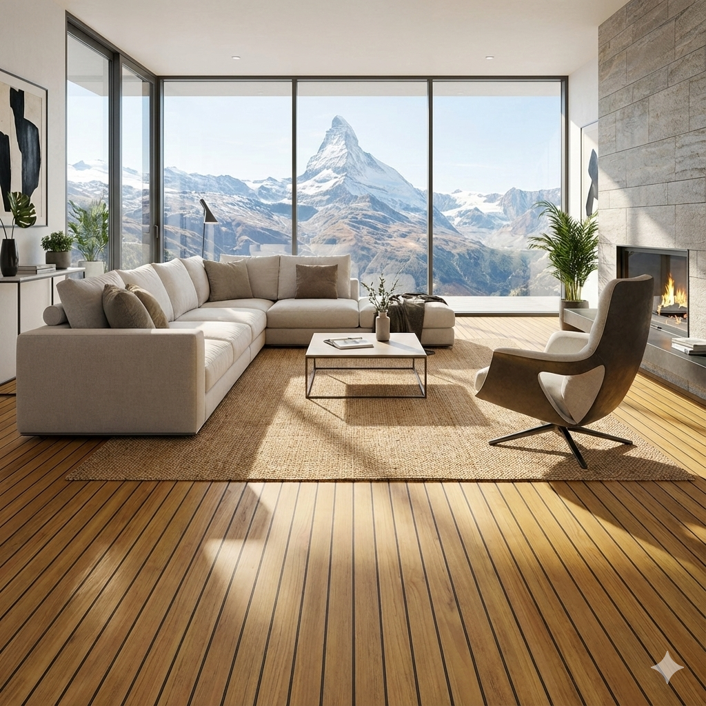 projet parquet teck pont de bateau appartement Dijon Bourgogne Floorz La Grande Parqueterie