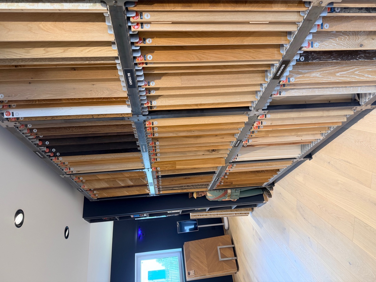 intérieur showroom Floorz La Grande Parqueterie parquet Alsace La Wantzenau